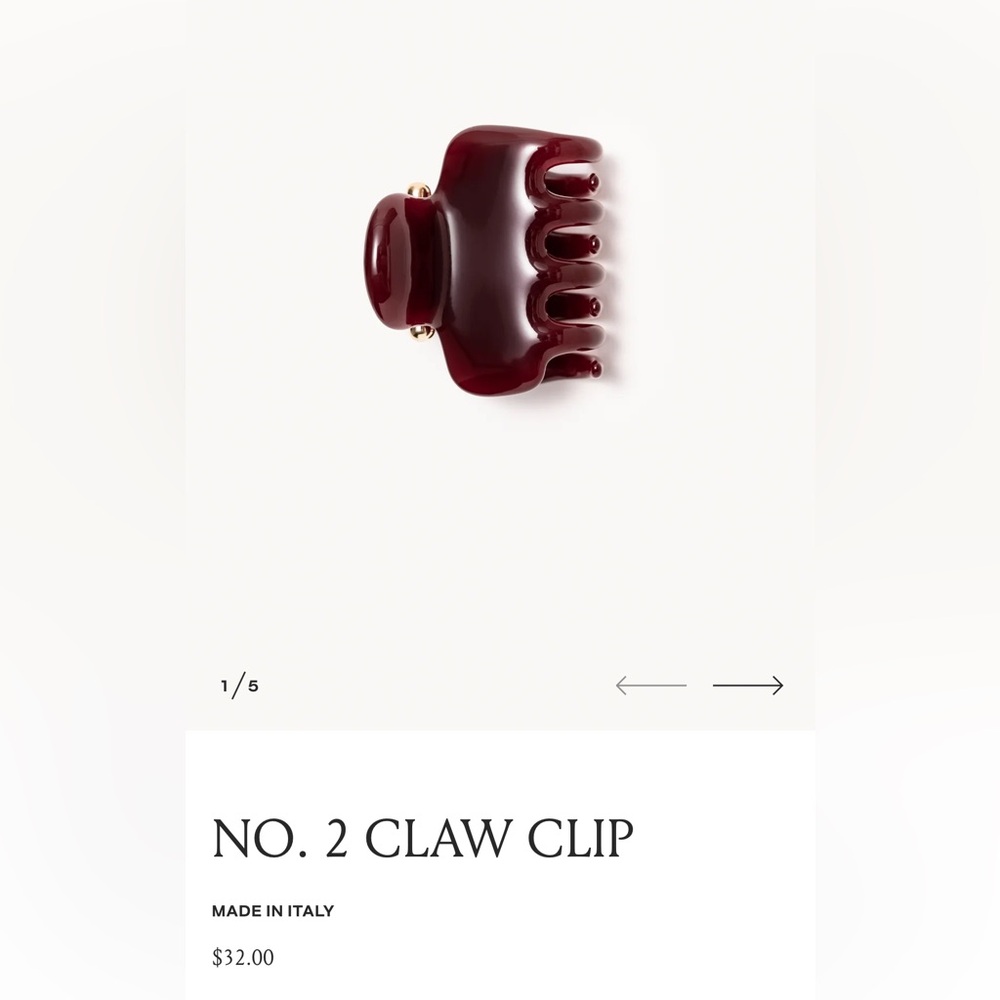 Undo Claw Clip No.2 Bordeaux